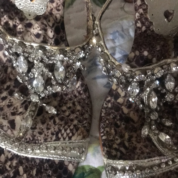 Beverly Feldman Jeweled Sandals Size 7.5 - Picture 5 of 5